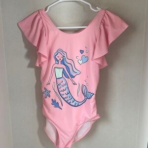 Carers pink mermaid one piece swimsuit size 14